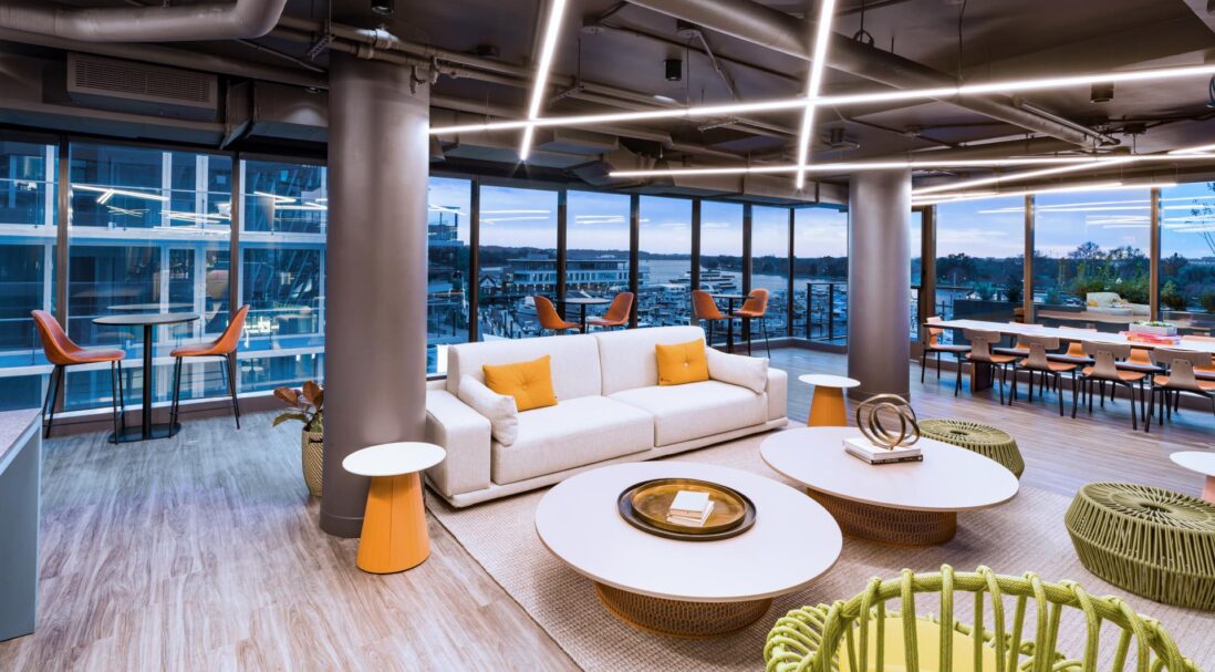 Inviting social spaces that reflect the vibrancy of The Wharf
